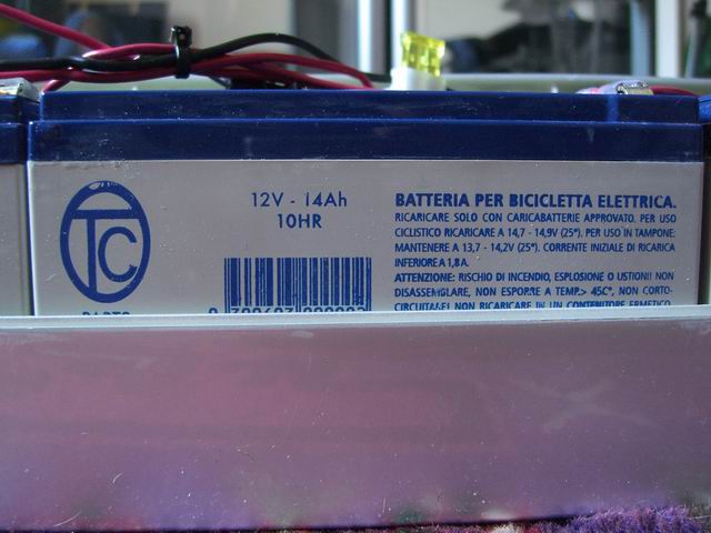 KIT BATTERIE 36V 14Ah GEL/AGM CICLICHE DEEP-CYCLE BICI ELETTRICA